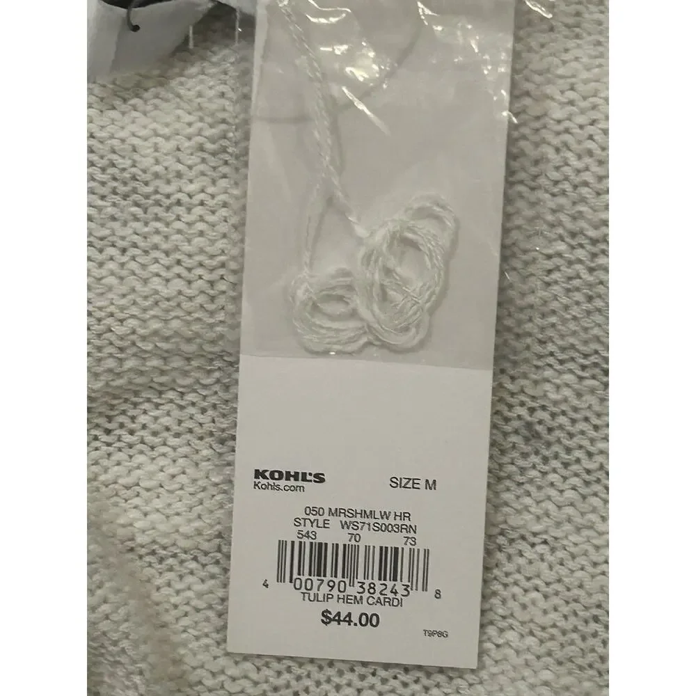 NWT Sonoma Gray Knit Cardigan size M - Picture 4 of 5